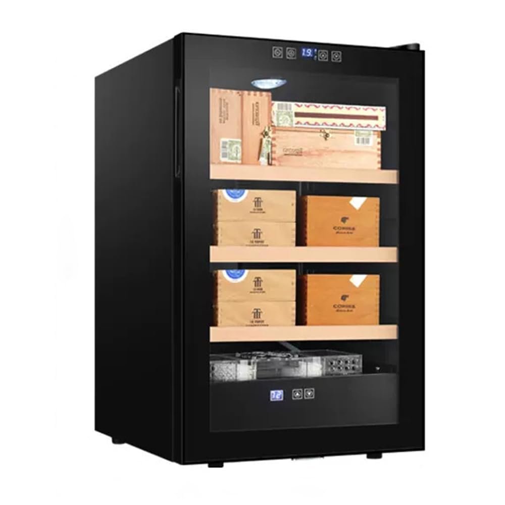 ASSYA Cigar Humidor Cabinet Electronic Cigar Cabinet Constant Temperature and Humidity Cedar Wood Shelves Air Cooled Circulation Quiet Operation,B