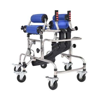 6-Wheels Walkers for Disabled Children & Cerebral Palsy Kids, Upgrade Standing Walking Aid for Lower Limb Training & Assist, Adjustable Height, for Stroke, Fracture, Hemiplegia, Withstands 220Lbs,S