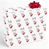 InterestPrint Personalized Happy New Year Wrap Paper, Funny Santa Claus Wrapping Paper Custom Name Gift Wrap Paper for Mom Dad Grandma Grandpa Christmas 1 Roll view 1