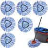 6 Pack Spin Mop Replacement Heads Compatible with Ocedar RinseClean 2 Tank Mop System,Microfiber Mop Refill Heads for O Cedar Cleaning All Hard-surfaced Floor view 1