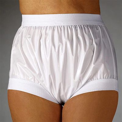 Adult Incontinence Pull-On Plastic Pants/Washable Leak Resistant Adult Pull-On-Cover Pants,Lightweight-Durable High-Waisted Incontinence On Plastic Waterproof Pants