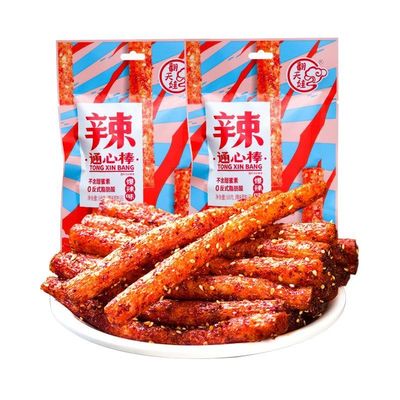 Spicy Gluten Latiao 68g/2.39oz/pack, Nostalgia Spicy Strips, super spicy spicy stick, Chinese special snack food, delicious Instant classic hot&spicy flavor snack, Vegan (Super Spicy,1Pack)