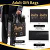 13" Black Happy Birthday Gift Bag with Tissue Paper and Greeting Card for Party,Happy Birthday Gift Bag for Men Women,Gift Bags Medium size(2 PCS Black Hot Stamping) view 3