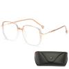 Bifocal Reading Glasses, Women's Portable Fashion Anti-Blue Light Reading Glasses, Reading Glasses for Women (200x,Gold) view 1