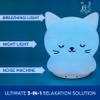 Mindfulness 'Breathing Kitty' | 4-7-8 Guided Visual Meditation Breathing Light | 3 in 1 Device with Night Light & Noise Machine for ADHD Anxiety Stress Relief Sleep - Gift for Kids Adult Women Men view 2