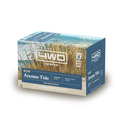 4wd Coffee Aransas Tide Medium Roast - Single Serve Kcup Coffee Pods - Arabica Beans - Fresh Roasted in Texas, 12 Count