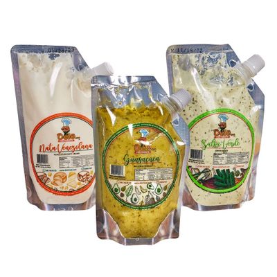 DELE FOODS Venezuelan Sauces Trio Guasacaca Avocado Chimichurri, Salsa Nata Creamy Dip, & Garlic Verde Salsa Authentic Venezuelan Dipping Sauce for Tacos, Grilled Meats, & More, 3 Pack, 12 Oz Each