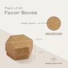 Boxes Craftory Set of 40 Hexagonal Cardboard Favor Boxes (2.36 x 1.57 inch) - Ideal for Wedding, Baby Party and Bridal Shower- Natural Brown view 2