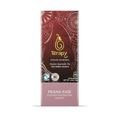 Trapy Ceylon Prana Ease | CAFFEINE FREE Tea Bags | All Natural Herbal Ingredients | Individually Wrapped Eco-friendly & Unbleached Pure Herb Tea Bags - 20 Count