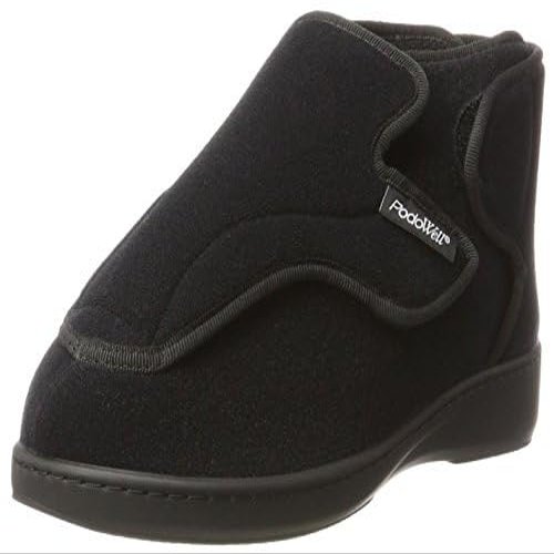 Podowell Altitude Premium Orthopedic Shoes for Women & Men, Lightweight Diabetic Recovery Shoes for Adults - Comfortable Slip-Ons for Post-Operation and Diabetes Care - Unisex Black, 38 EU