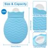 320ml Hot Water Bottle with Smooth Cover, Mini Hot Water Bag for Pain Relief, Waist, Back, Neck, Shoulders, Small Leak Proof Hot Water Bottle with Removable Cover for Women, Kids, Best Gifts view 2