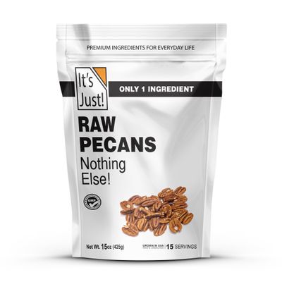 It's Just - Raw Pecans Halves, Unsalted, Jumbo XL, Ready to Eat or Roast, Fancy Premium Nuts, Product of USA (15 Ounce (Pack of 1))