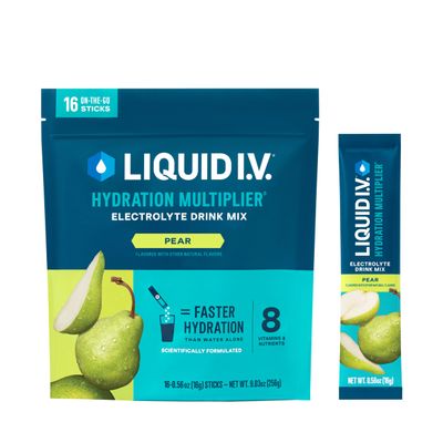 Liquid I.V. Hydration Multiplier - Pear | Electrolyte Powder Drink Mix | 1 Pack (16 Servings)
