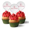 Alpha Chi Omega Cupcake Toppers, Plastic Sorority Cupcake Picks 2x4 Inches, VictoryStore Cupcake Toppers Officially Licensed American-Made (White Logo, 200) view 1