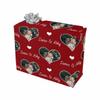 FunStudio Personalized Valentine's Day Wrapping Paper Rolls Custom Face Photo Wedding Wrapping Paper Gift Wrap Paper for Wife Husband Boyfriend Girlfriend 58"x 23" - Love Heart view 1