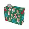 FunStudio Personalized Christmas Wrapping Paper Rolls Custom Face Photo Santa Claus Wrapping Paper Gift Wrap Paper for Kids Boys Girls 58"x 23" - Snowflake Xmas Tree view 1