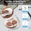 FEISEDY Contact Lens Case, Fashion Portable Contacts Lens Box with Mirror Tweezers Remover Tool Solution Bottle for Travel B0072 view 4