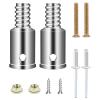3/4" (0.8") Threaded Tip Replacement,Ultra Threaded Tip Repair Kit Metal Threaded Handle Tips for Wood or Metal Poles Handle Replacement Extension Pole Adapter for Mop,Broom,Household Cleaning Tools view 1