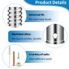 3/4" (0.8") Threaded Tip Replacement,Ultra Threaded Tip Repair Kit Metal Threaded Handle Tips for Wood or Metal Poles Handle Replacement Extension Pole Adapter for Mop,Broom,Household Cleaning Tools view 3