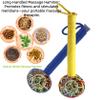 APSWUDR Mugwort Massage Hammer, Back Massager Hammer Pain Relief Massager for Neck, Back, Shoulder & Body - Handheld Percussion Therapy Tool with US Design Patent,(Blue and Yellow) view 3