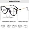 Lanomi Anti Blue Reading Glasses Polygon Frame Plastic Computer Reader Blue Light Blocking Glasses Women Men Stylish Anti UV Eyestrain Eyeglasses Transparent Blue 2.0 view 2