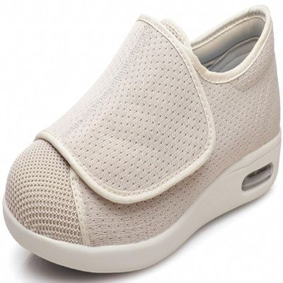 Extra Wide Fit Diabetic Shoes for Men Adjustable Orthopedic Slippers Comfy Plantar Fasciitis Shoes for Elderly Arthritis Edema Swollen Feet Thumb Valgus Slip On Walking Sneakers (Color : 1, Size : 4