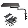 ROLTIN Wheelchair Tray Ergonomic Wheelchair Computer Desk, Adjustable Distance and Height, Universal Trays Removable Wheelchair Lap Tray Table for Eating Reading & Resting (Blac view 1
