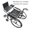 ROLTIN Wheelchair Tray Ergonomic Wheelchair Computer Desk, Adjustable Distance and Height, Universal Trays Removable Wheelchair Lap Tray Table for Eating Reading & Resting (Blac view 2