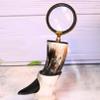 Asian Arts Global Handcrafted Horn and Brass Magnifying Glass | Vintage Style Design with Unique & Elegant Craftsmanship view 4