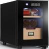 NEEDONE Electric Cooler Humidor 16L, Large Cabinet for 100 Counts with Spanish Cedar Wood Shelves & Drawer with Hygrometer, Quiet Operation, LED Lighting, Cooling Function, Gift for Men view 1