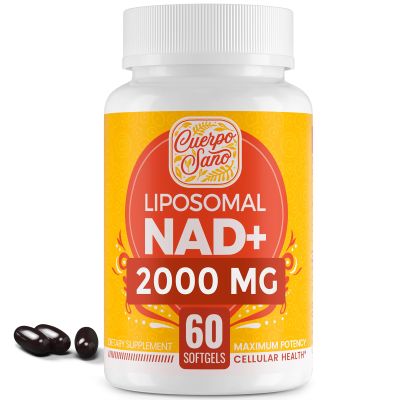 Cuerpo Sano 2000 MG NAD Supplement, Liposomal NAD+ with High Absorption, More Efficient Than Nicotinamide Riboside, Pure & Plus Boosting Supplement, Aging Defense, Metabolism & Cellular, 60 softgels