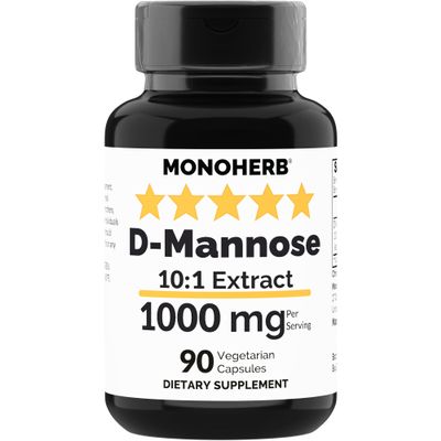 MONOHERB D-Mannose Extract 1000 mg - 90 Vegetarian Capsules