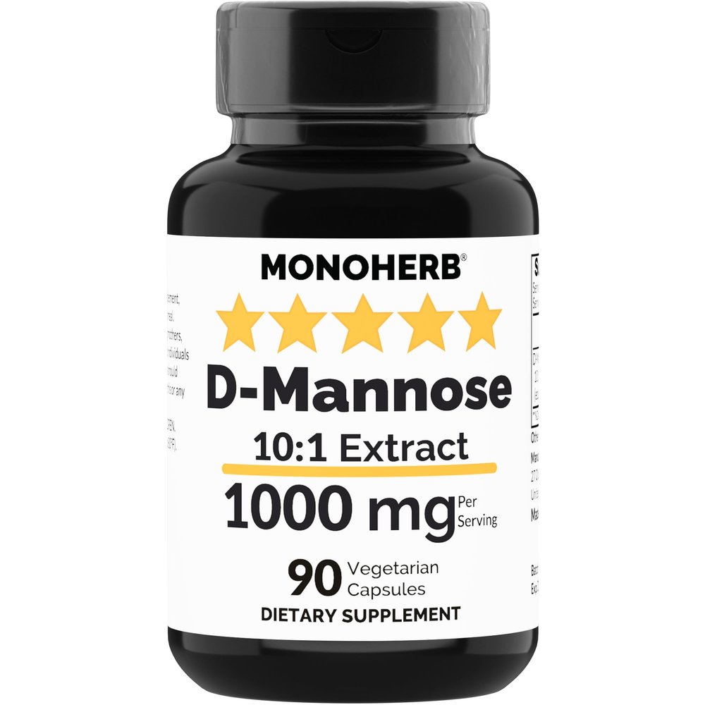 MONOHERB D-Mannose Extract 1000 mg - 90 Vegetarian Capsules