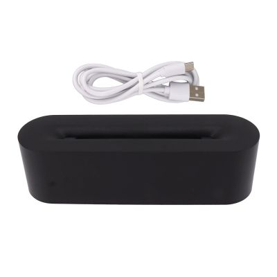 7 Color Light Flame Diffuser Humidifier Portable Aromatherapy Humidifier USB Fire Air Humidifier for Room Bedroom Office (Black)