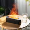 7 Color Light Flame Diffuser Humidifier Portable Aromatherapy Humidifier USB Fire Air Humidifier for Room Bedroom Office (Black) view 3