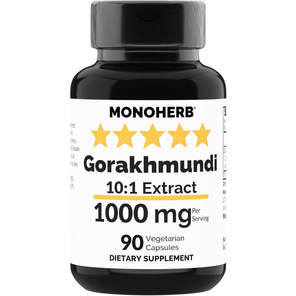 MONOHERB Gorakhmundi Extract 1000 mg - 90 Vegetarian Capsules