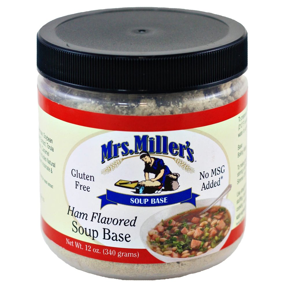 AmishTastes Mrs. Miller Gluten-Free Ham Soup Base, No MSG, 12 oz. (Pack of 2)