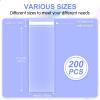 COQOFA Long Self Adhesive Cellophane Bags 4x13 200 Pcs Clear Cookie Candy Treat Resealable Self Sealing Plastic Cello Long Strip Transparent Individual view 2