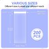 COQOFA Long Self Adhesive Cellophane Bags 4x10" 200 Pcs Clear Cookie Candy Treat Bags Resealable Self Sealing Plastic Cello Bags Long Strip Transparent Individual Bags view 2