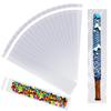 COQOFA Long Self Adhesive Cellophane Bags 5x10" 200 Pcs Clear Cookie Candy Treat Bags Resealable Self Sealing Plastic Cello Bags Long Strip Transparent Individual Bags view 1