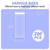 COQOFA Long Self Adhesive Cellophane Bags 5x10" 200 Pcs Clear Cookie Candy Treat Bags Resealable Self Sealing Plastic Cello Bags Long Strip Transparent Individual Bags view 2