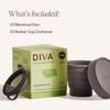 Diva Disc & Shaker - Comfortable, Reusable Menstrual Disc with Shaker for On-The-Go Cleansing - Wear Up to 12 Hours - 100% Medical Grade Silicone - Holds 7 Tampons - One Size Fits Most view 2