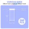 COQOFA Long Self Adhesive Cellophane Bags 3x6" 200 Pcs Clear Cookie Candy Treat Resealable Self Sealing Plastic Cello Long Strip Transparent Individual view 2
