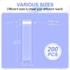 COQOFA Long Self Adhesive Cellophane Bags 2x8" 200 Pcs Clear Cookie Candy Treat Resealable Self Sealing Plastic Cello Long Strip Transparent Individual view 2