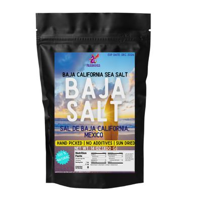 Alebrixes - Premium Grade Baja California Sea Salt 14 Oz (400g) | Unrefined 100% Natural Sea Salt | Sal de Mar de Baja California | Imported from Baja California, Mexico