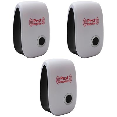 3-Pack Fenzer Ultrasonic Indoor Pest Control Repeller for Bugs, Insects, Mice, Spiders