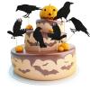 120 Pcs Black Paper Bat Cupcake Toppers for Halloween Party Cake Decoration Wedding Celebration Picks view 1
