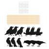 120 Pcs Black Paper Bat Cupcake Toppers for Halloween Party Cake Decoration Wedding Celebration Picks view 4