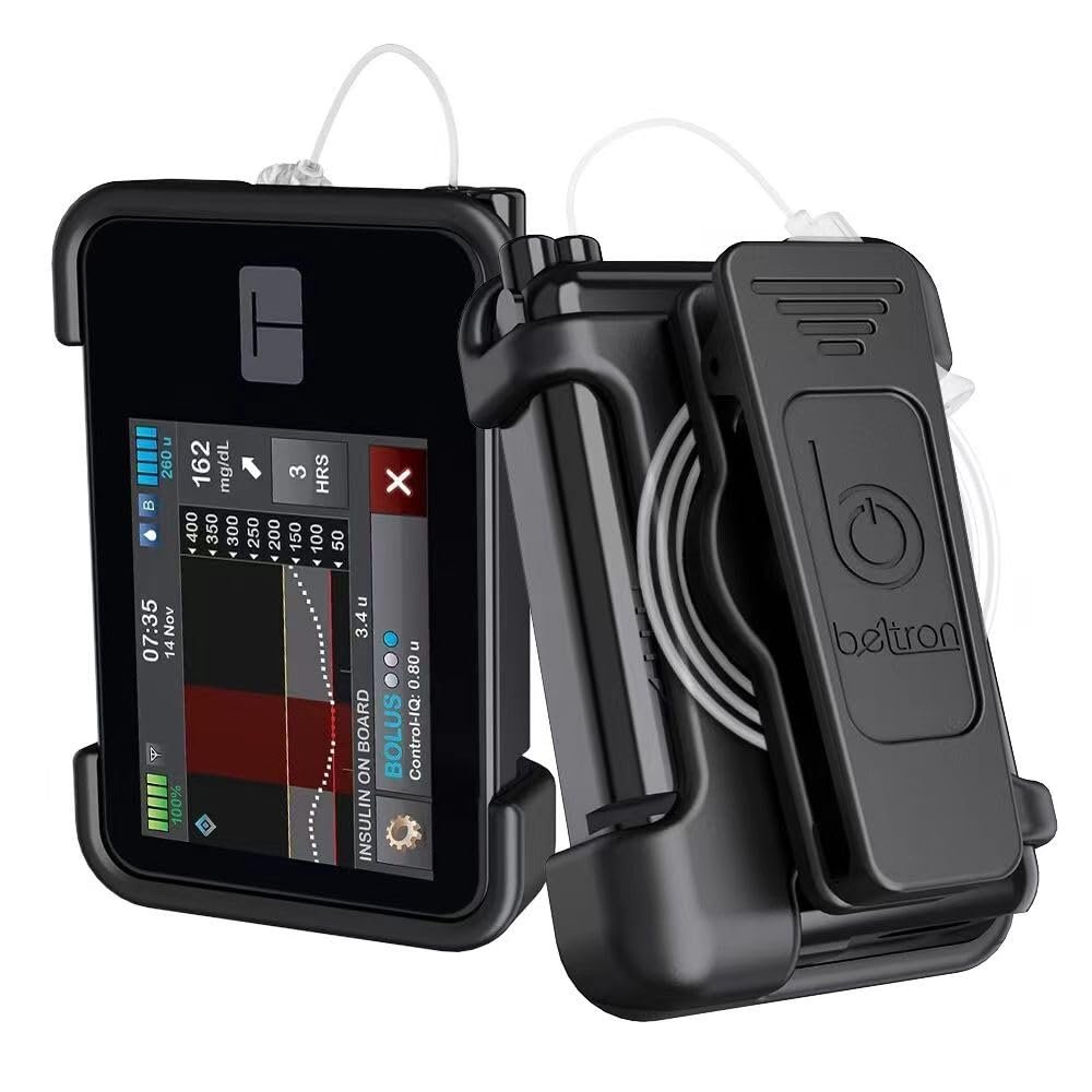 BELTRON Belt Clip for Tandem t:Slim X2 Pump (Strong & Durable Rotating Clip Case for Tandem Diabetes Care TSlim X2 Insulin Pump) - Black