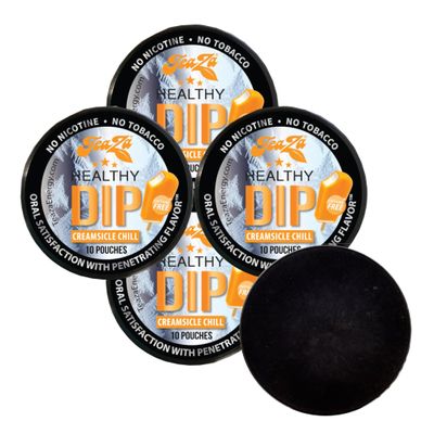 DC Crafts Nation Skin Can Cover with Teaza Herbal Energy Pouches Creamsicle 4 Cans - Black